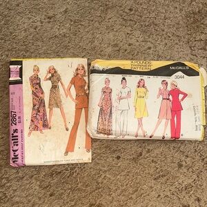 Vintage 1971 McCall sewing patterns 2pc lot